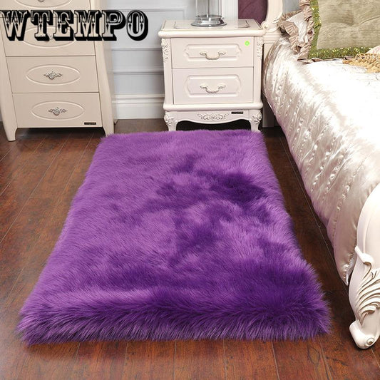 Plush Carpet Bedroom Carpet Bedside Mat Living Room Carpet Coffee Table Mat Comfortable Wool Blanket