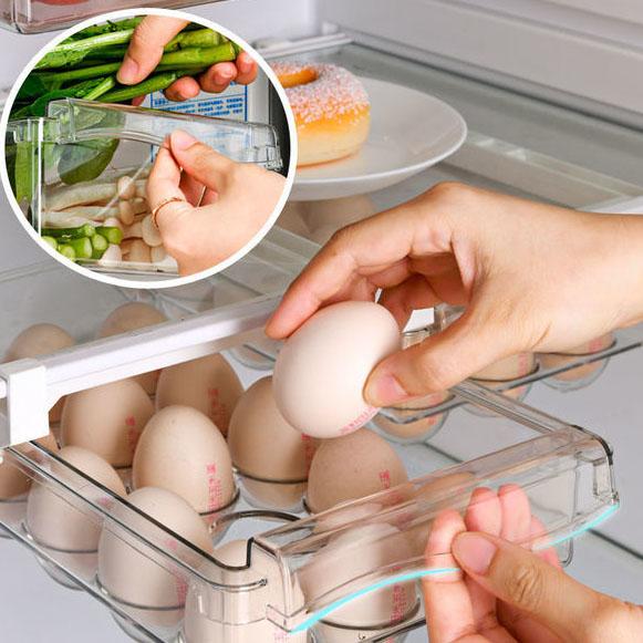 Multifunctional Refrigerator Storage Box Egg Box Vegetable Preservation Box Drawer Storage Box Household Food Hanging Storage Box