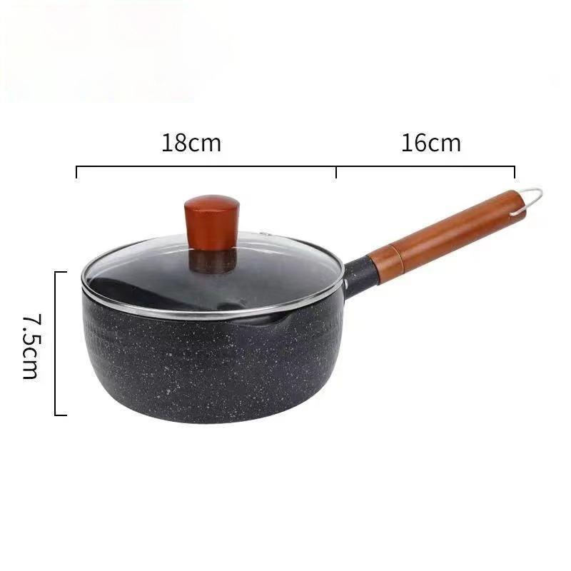 Japanese Maifan Stone Snow Pan Non-stick Pan Household Noodle Cooking Instant Noodle Small Pot Induction Cooker Stock Pot Small Cooking Pot Milk Pan