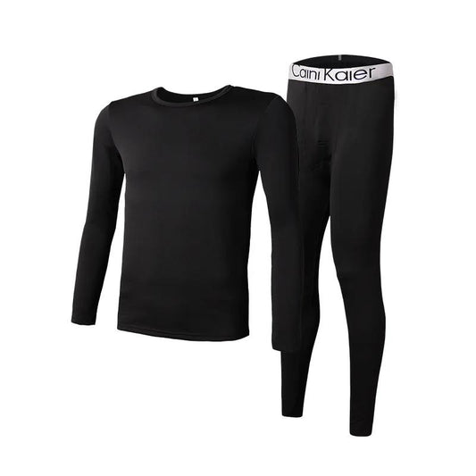 Autumn and Winter Men's Thermal Underwear Base Underwear Suit Plus Velvet Round Neck Thermo Clothes