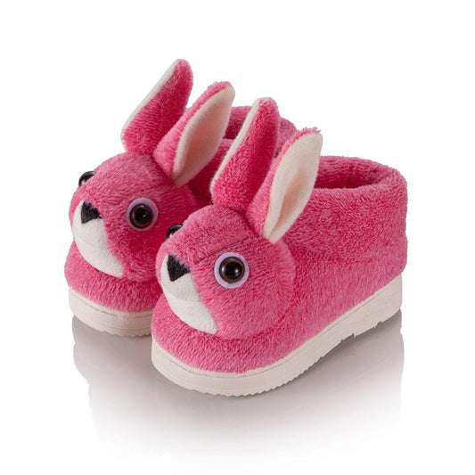 Winter Children's Cotton Slippers Cute Cartoon Thick Warm Shoes Boys and Girls Home Fur Slippers