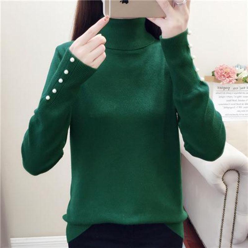 Turtleneck Sweater Women's 2020 Autumn and Winter New Slimming Bottoming Shirt Thickening Korean Version of The Loose Long-sleeved Sweater