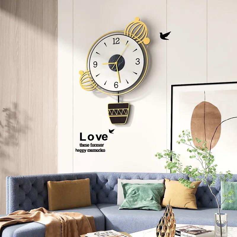 Creative Decoration Clock Wall Clock Living Room Fashion Home Modern Minimalist Wall Watch Personality Light Luxury Clock Mute