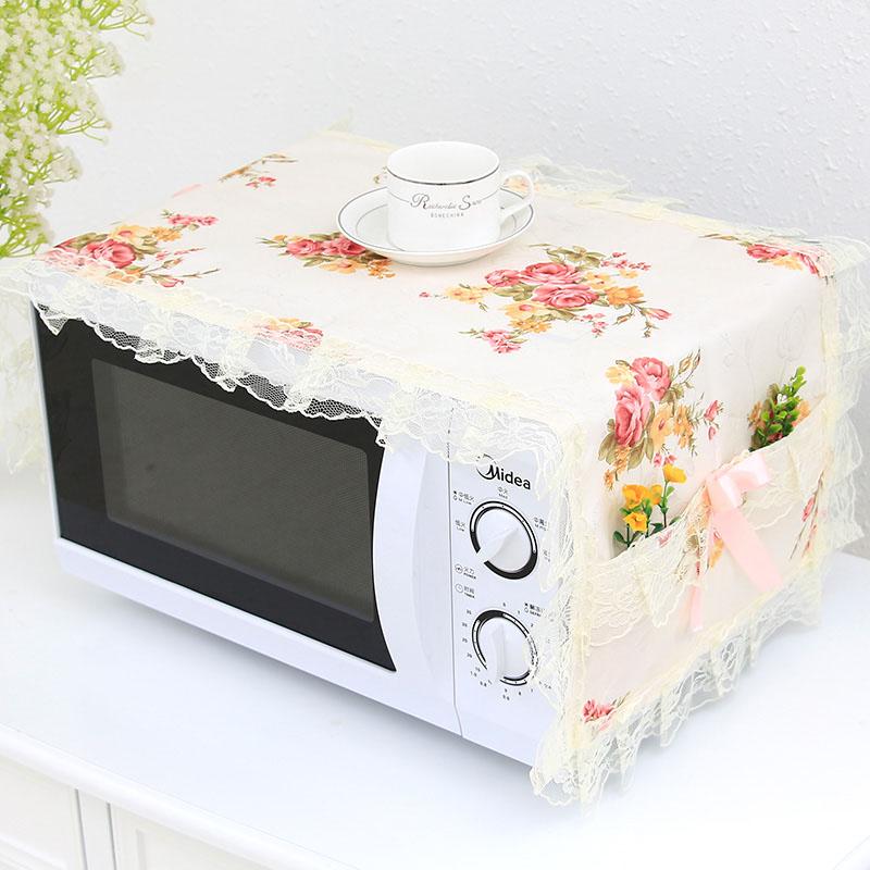 Luxury Dust Cover Microwave Oven Covers Lace Dust Cover Wear Resistant Cloth Dustproof Cloth Durable Kitchen Decoration