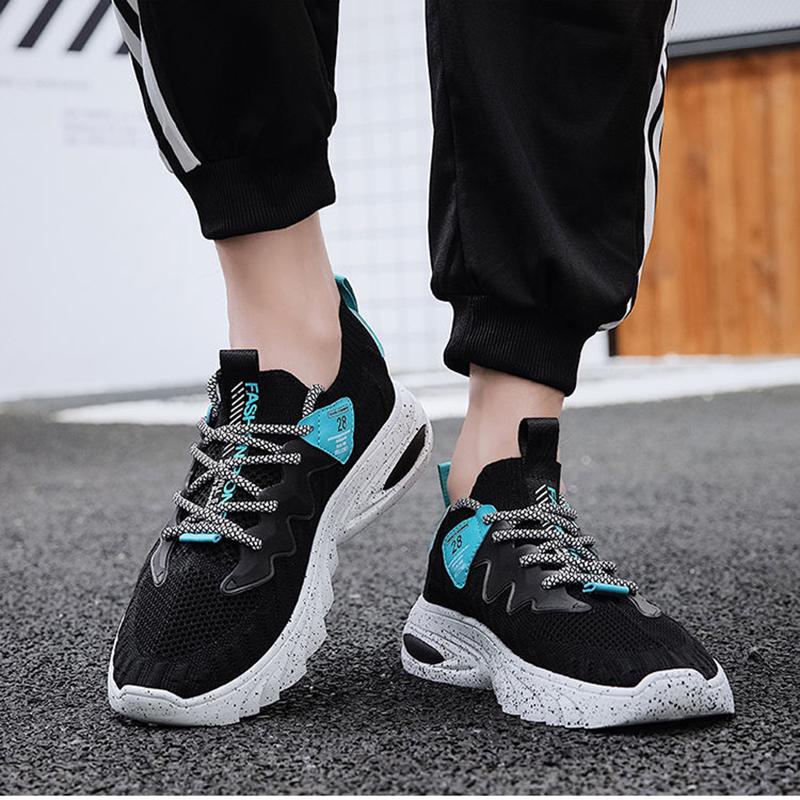 2020 Male Air Mesh Lace Up Wear-resistant Shoes Men Sneakers Tenis Masculino Breathable Casual No-slip Men Vulcanize Shoes