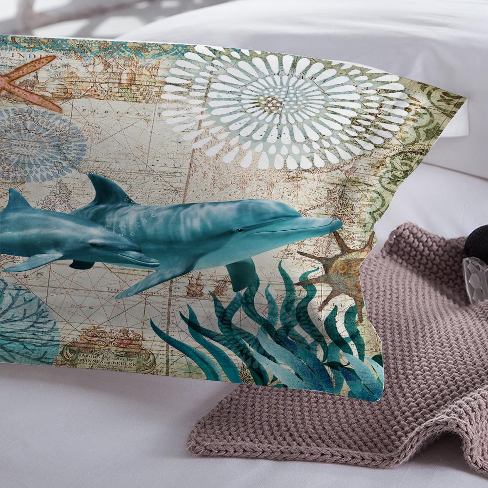 3D dolphin Bedding Set Duvet Cover Sets For Twin Full Queen King Bed Bedline Home