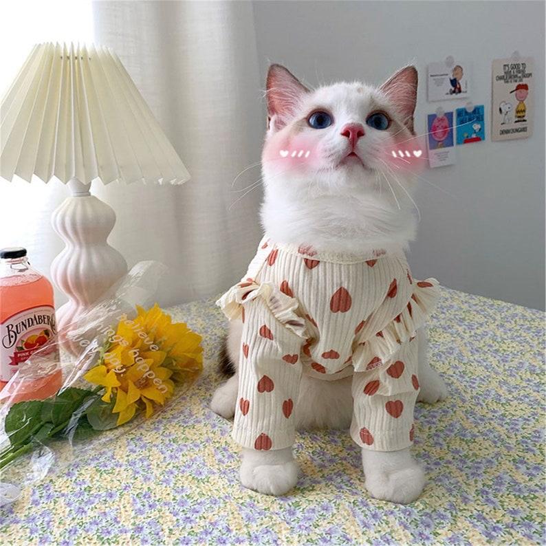 Spring Autumnal Cat Clothes Pet Clothing for Small Cats Dogs Cat Costumes Soft Kitten Kitty Coat Jacket Puppy Cats Outfit Mascotas