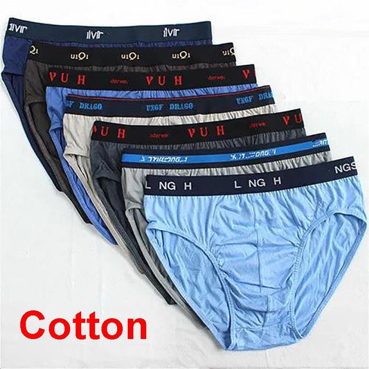 6-pack Men's Underwear Cotton Mid-waist Briefs