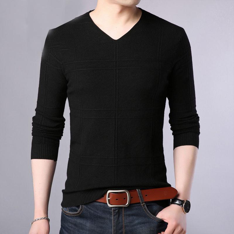 2019 Fashion Brand Sweater Mens Pullover Slim Fit Jumpers Knitred Woolen Autumn Casual Men Clothes