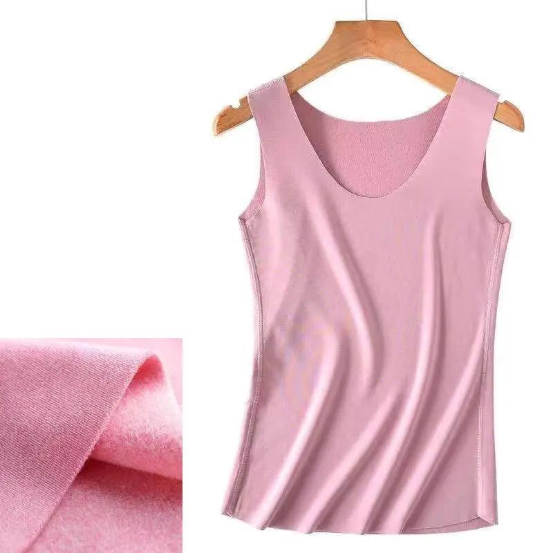 Thermal Underwear Women Inner Wear Crew Neck Tank Tops Winter Warm Wool Thermo Tops Xxxl Sleeveless Body Vest Slim Undershirt