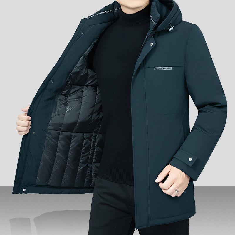 Winter Men's Middle-aged Down Padded Jacket Casual Thickened Cold-proof Clothes Handsome Slim Padded Jacket