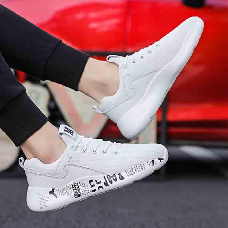 Plus Size 39-44 Fashion Summer Men Mesh Sneakers Low-top Running Basketball Shoes Outdoor Non-slip Shockproof Letter Shoes