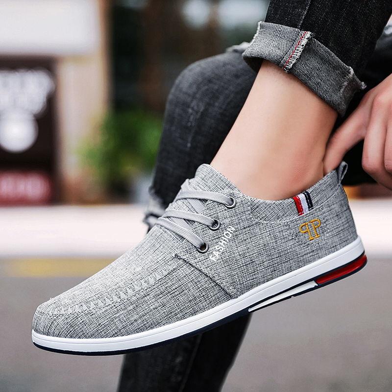 Spring Casual Men's Canvas Shoes Trend Old Beijing Cloth Shoes Korean Style Breathable Shoes