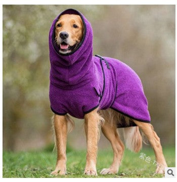 European and American Pet Clothing Fleece Velvet Golden Retriever Dog Thick Warm Clothing Pet Supplies