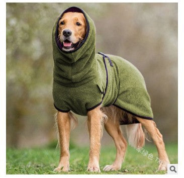 European and American Pet Clothing Fleece Velvet Golden Retriever Dog Thick Warm Clothing Pet Supplies