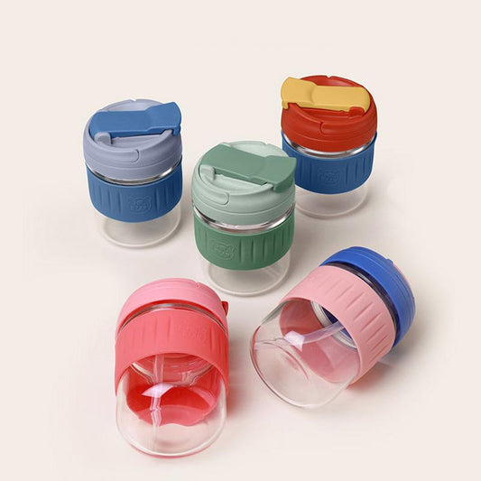 Water Cup Heat-resistant Coffee Cup Female Simple Cute Summer Compact Portable Ins Wind Summer Plastic Straw Cup