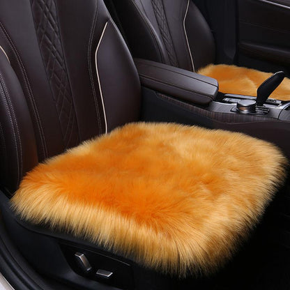 Car Cushion 1pc Short Plush Warm Square Pad Simple Comfortable Car Cushion Non-slip Breathable Car Cushion