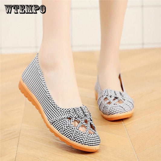 Pair of Shoes Women Casual Ballet Slip on Flats Loafers Summer Hollow Out Sandals