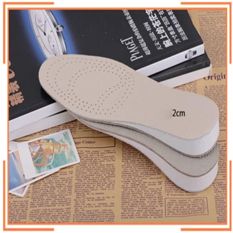 Women's Heightening Insoles Martin Boots Special Breathable Deodorant Inner Heightening Insoles Men's Heightening Pads Full Cushion Cowhide Insoles