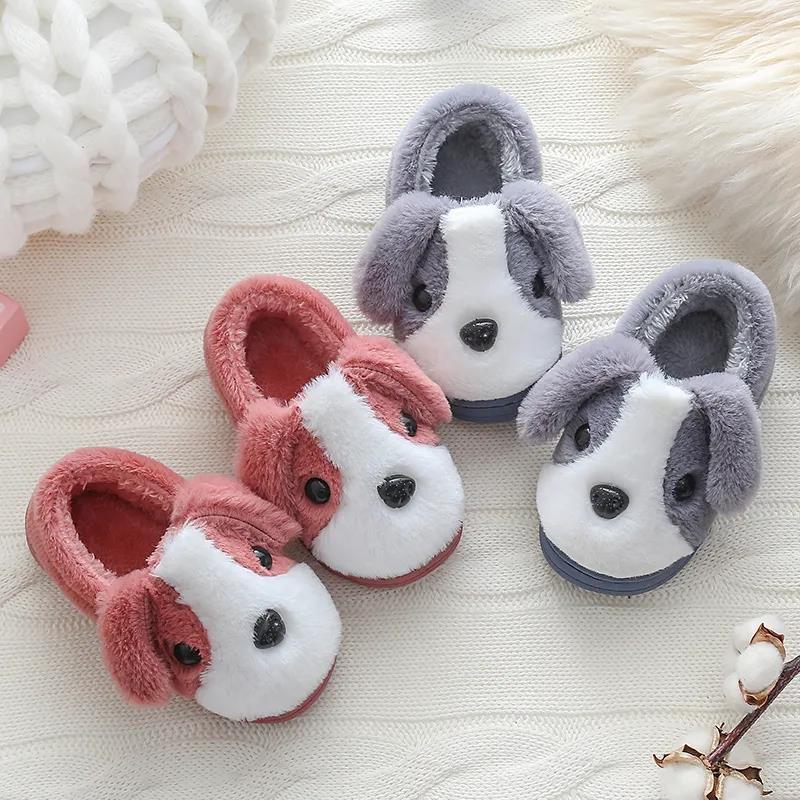 Cute Winter Cotton Shoes for Boys and Girls Cartoon Soft Bottom Warm Non-slip Cotton Shoes Bag Heel Thick-soled Cotton Shoes