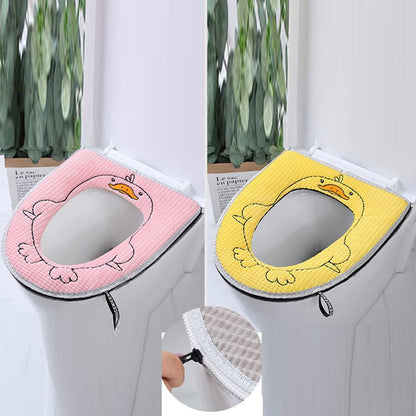 Two-piece Household Toilet Seat Gasket Four Seasons Waterproof Universal Toilet Cushion Winter Toilet Toilet Cushion Zipper Toilet Seat Cover