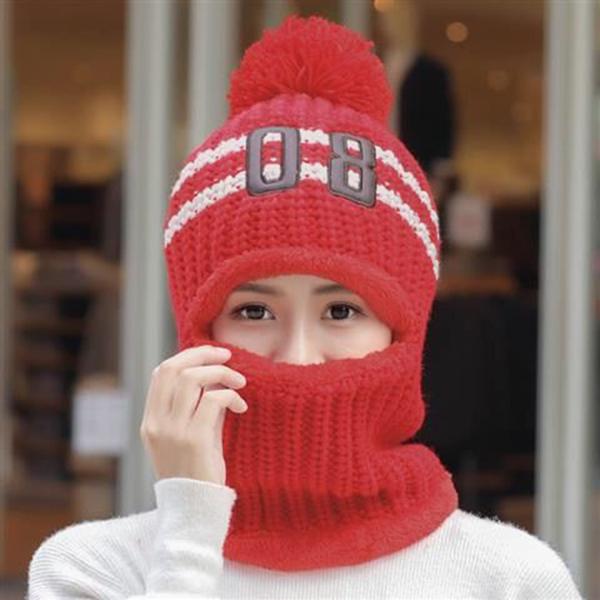 Windproof hat Autumn winter Warm hat Thick hat Fashion Woman hat Plush Cotton hat Trendy wild hat