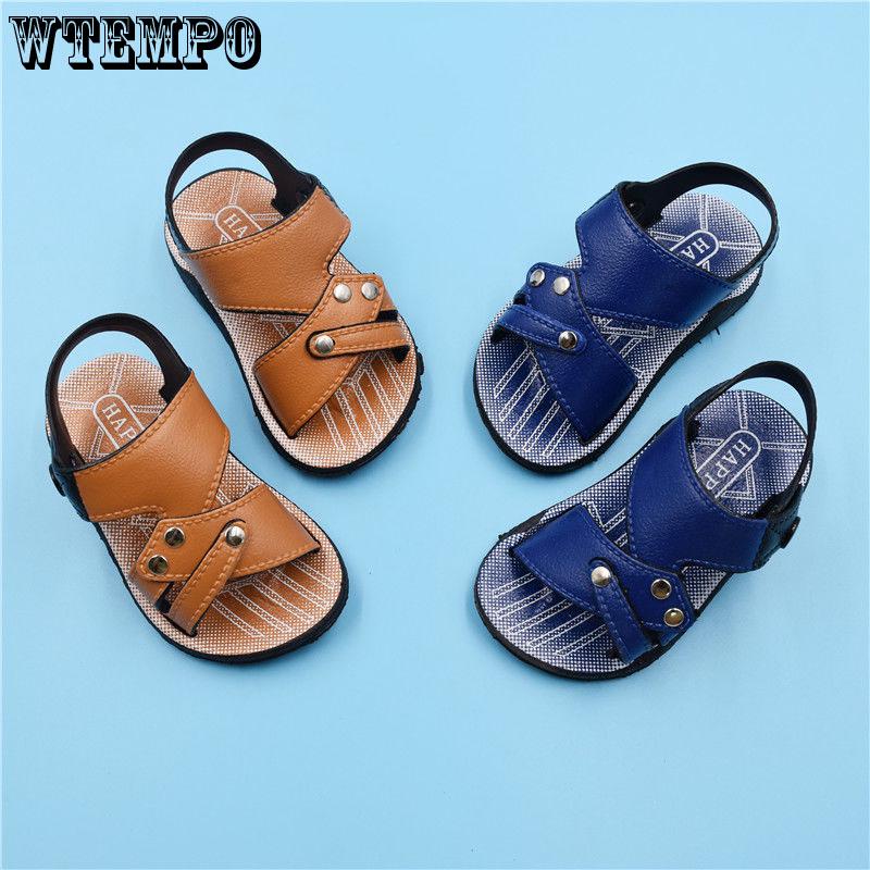 Pair of Shoes Baby Boys Sandals Shoes Leather Sandals Summer Children's Shoes Beach Shoes