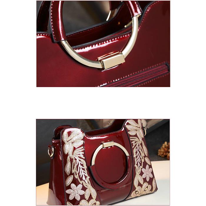 Bright Patent Leather Fashion Bags Ladies Luxury Handbags Casual Shoulder Messenger Bags Tote Bag