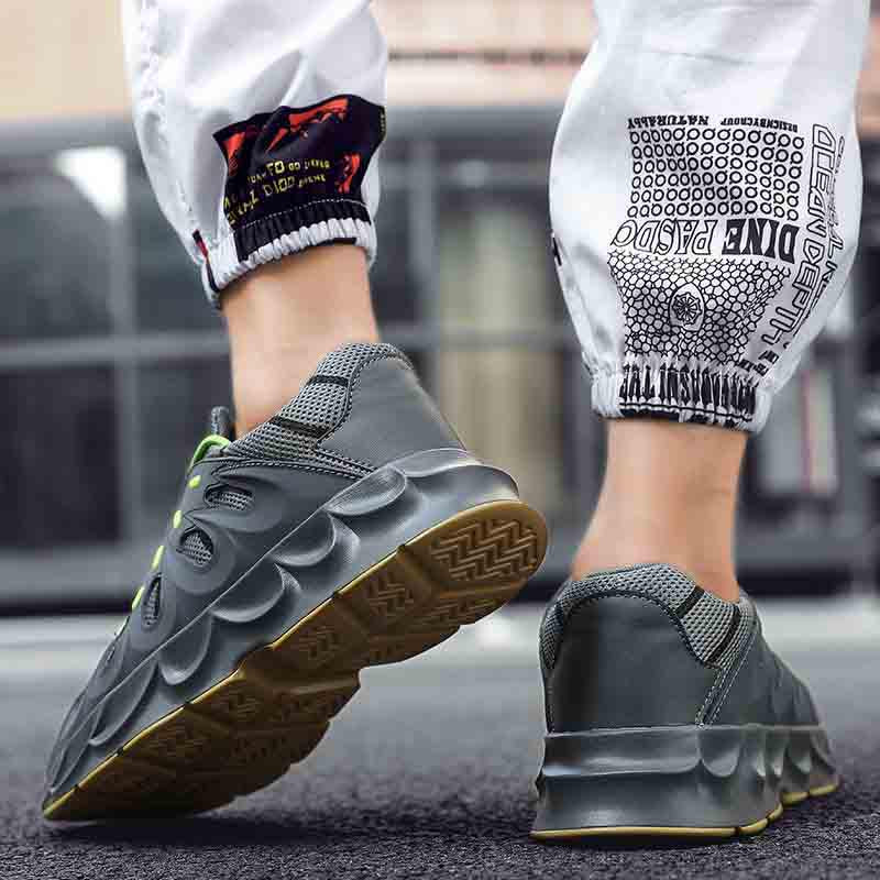 Plus Size 36-45 Fashion Summer Men Mesh Sneakers Low-top Wear-resistant Running Basketball Shoes Non-slip Shockproof Blade Shoes