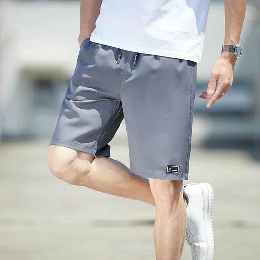 Shorts Men's Summer Ice Silk Sports and Leisure Five-point Loose Big Pants Thin Beach Pants