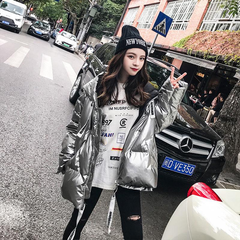 Fashion Trend Short Wild Cotton Jacket Winter Leisure Loose Thick Warm Silk Cotton Jacket