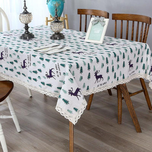 Table Cloth Cloth Art Coffee Table Table Cloth Multi-purpose Towel Cover Towel Square Rectangular Table Cloth Table Cloth Cotton and Linen Cloth