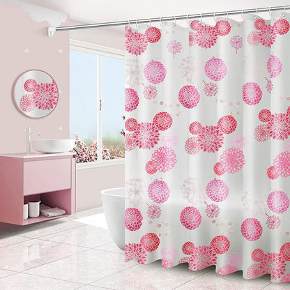 Modern and Stylish Thickened Waterproof Shower Curtain Home Bathroom Decoration with Hook