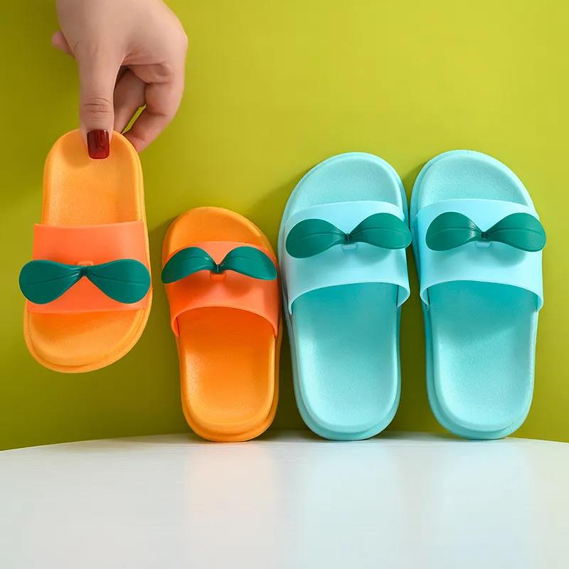 Kids Slippers for Girls Princess Outdoor Wearable Anti-Slippery Flip Flops Beaded Lace Soft Bottom House Slippers Children Shoes