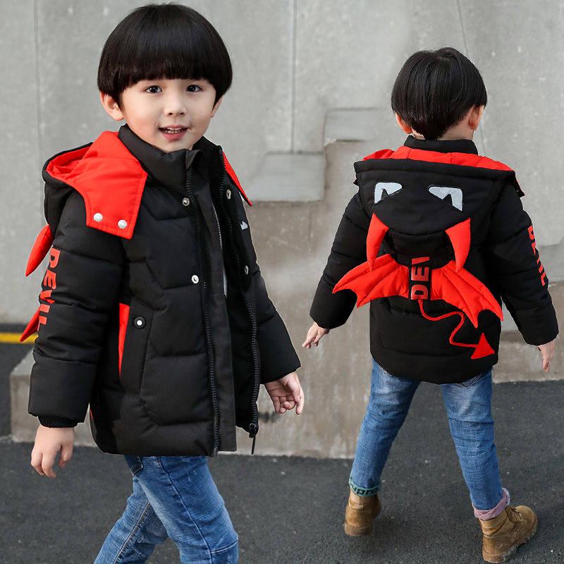 Baby Boys Jacket Winter Jackets for Boys Cartoon Monster Coat Kids Warm Outerwear Children Clothes