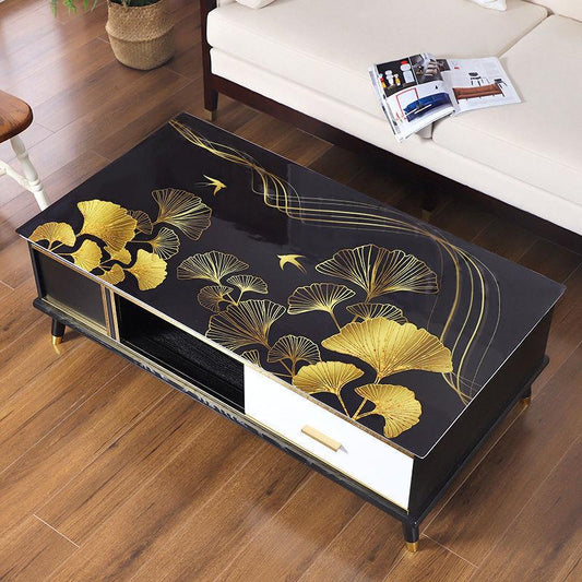 Coffee Table Tablecloth PVC Table Mat Marble Pattern Waterproof Oil-proof Anti-scalding Soft Glass Rectangular TV Counter Plastic