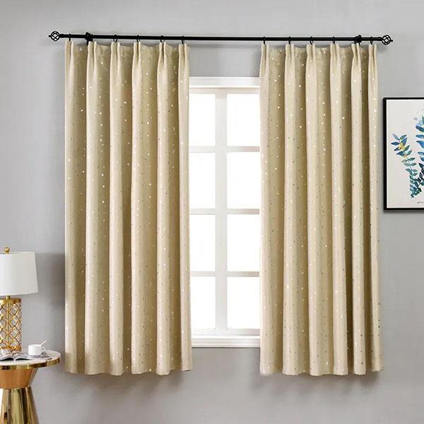 2Pcs/Set Roman Modern Semi-Blackout Curtain Embroidered Dream Star Curtains Kitchen Window Bedroom Curtains Home Decoration