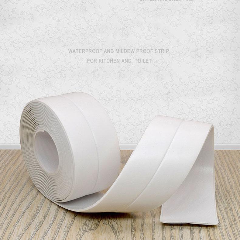 Sink Bath Sealing Strip Tape Solid Color PVC Self Adhesive Waterproof Wall Sticker for Bathroom Kitchen