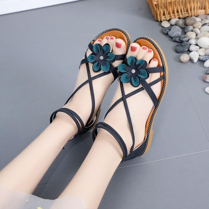 All-match Sandals Women's Shoes Flat Shoes Beach Shoes Summer Roman Shoes Flat Sandals Light Sandals Ladies Flat Sandals