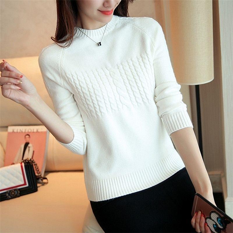 Autumn Winter Women Long Sleeve Deep V-neck Casual Bandage Sweater Knitting Pullover Top Knitwear