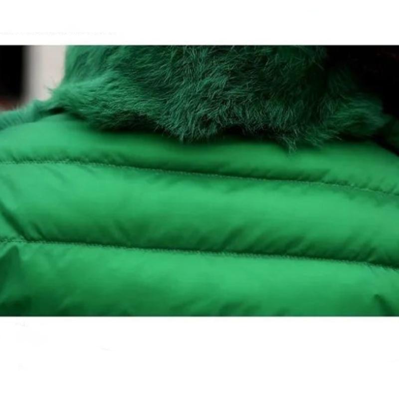 Women's Rabbit Fur Down Padded Jacket Short Cotton Down Jacket Winter All-match Warm Jacket Small Padded Jacket Women