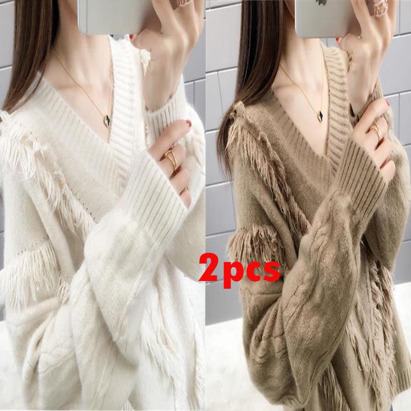 Casual Tassel Women Knitted Sweater and Pullovers Full Sleeve Ladies Fashion Sweaters Female Jumpers