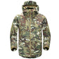 Tactical Fleece Jacket Men Hooded Waterproof Military Camouflage Field Coat Windbreaker