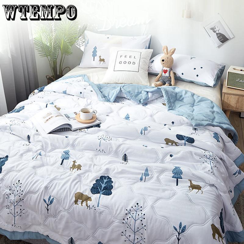 Summer Cool Quilt Double Air-conditioning Quilt Washed Cotton Quilt Student Single Summer Dormitory Spring and Autumn Quilt