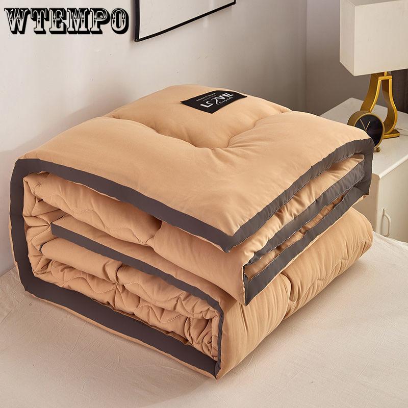 Winter Quilt Solid Color Thickened Washed Quilt Core Three-dimensional Warm Winter Quilt Quilt Double Bedding Bed Linings