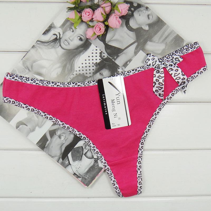 6 Pcs/Lot Brand Sexy Women Cotton G-String Thongs Low Waist Panties Ladies' Seamless Underwear