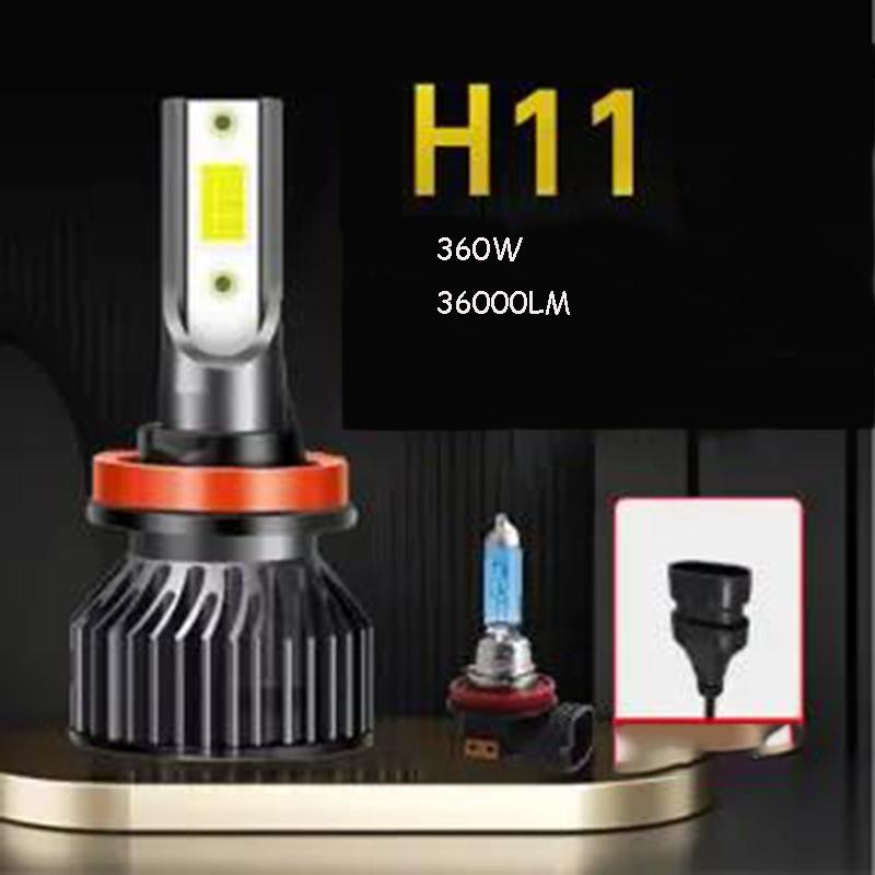 12V24V Car Led Headlight Modified Far and Near Light H1 H4 H7 H11 9005 9006 9012 Super Bright White Light Fog Lamp 370W