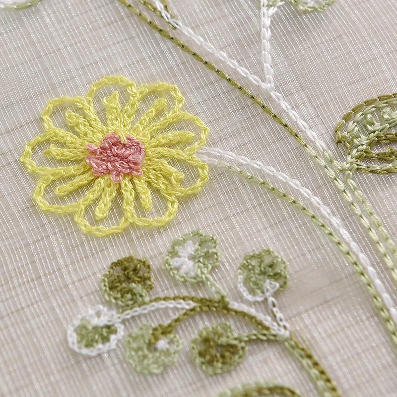 European-style Embroidered Curtains Blinds Lifting Curtains Children Fan-shaped Drawn Gauze Curtains Bedroom Bay Window Decorative Curtains