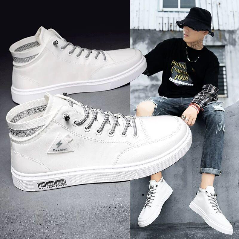 Canvas Men's High-top Shoes Spring Trend Sports Men's Shoes All-match Casual Shoes for Students