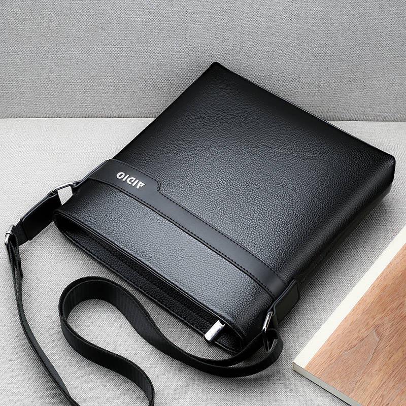 Men's Genuine Leather Briefcase Bag Men Shoulder Bag Computer Top-handle Bags Crossbody Laptop